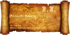 Minich Maura névjegykártya